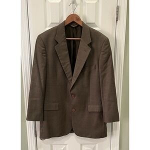 Brooks Brothers Pure New Wool Sport Coat Windowpane Men's 41R Suit Blazer